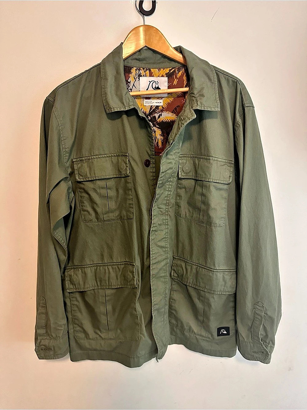 Quiksilver Men's Field Jacket Green Size Medium